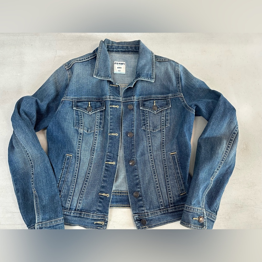 Old Navy medium wash denim jacket